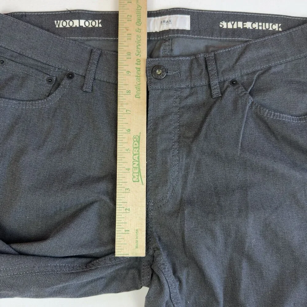 Brax Chuck Pants Stretch Mens 36W 34L Black Chino Straight Woo, Look